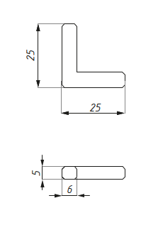 Spojka  90° profilu FCM38