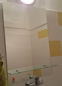 Výprodej - Zrcadla s poličkou rozměr 135 x 70 cm BRUS